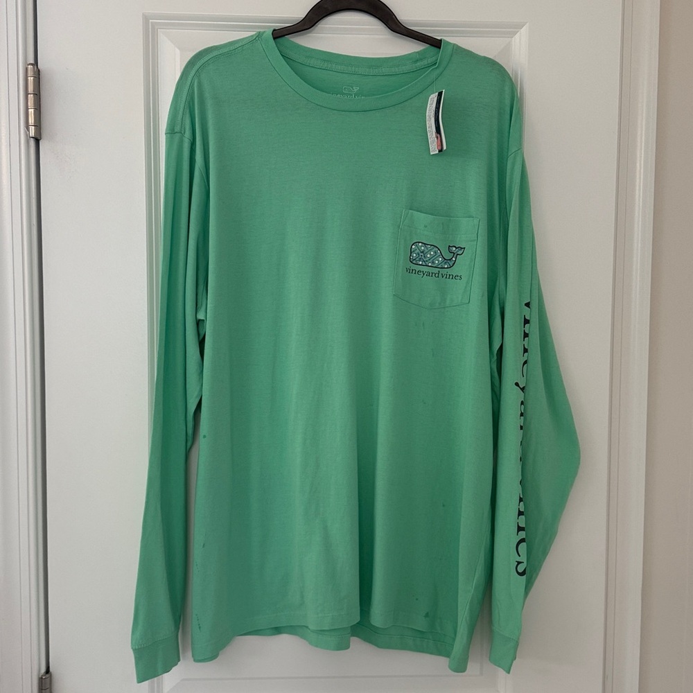 Vineyard Vines Whale Golf Long Sleeve Mens XL Green NWT